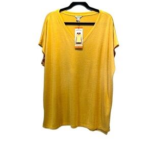 New Orvis Women’s Tunic Top Yellow Shirt Size XXL NWT